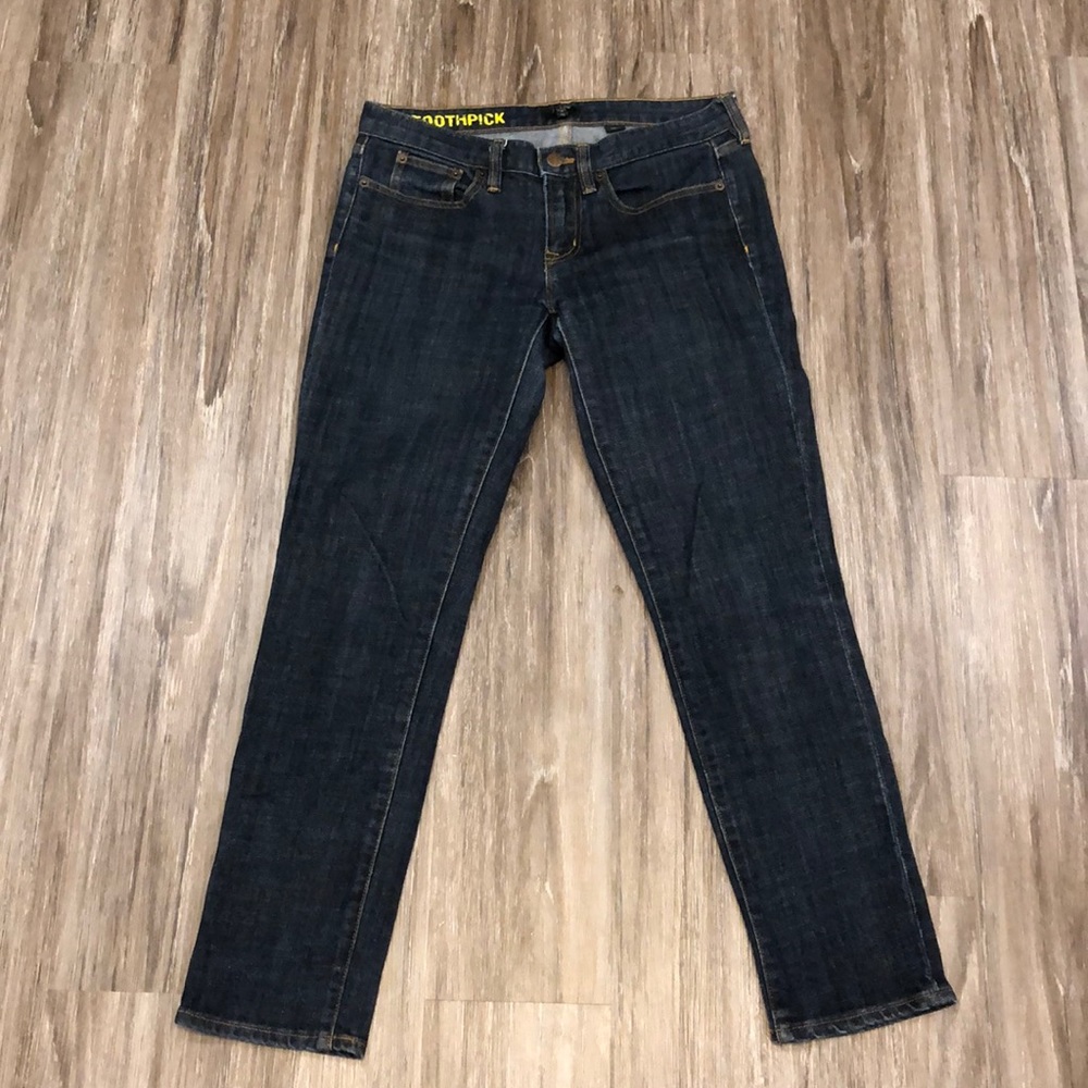 J Crew Toothpick Dark Wash Jeans